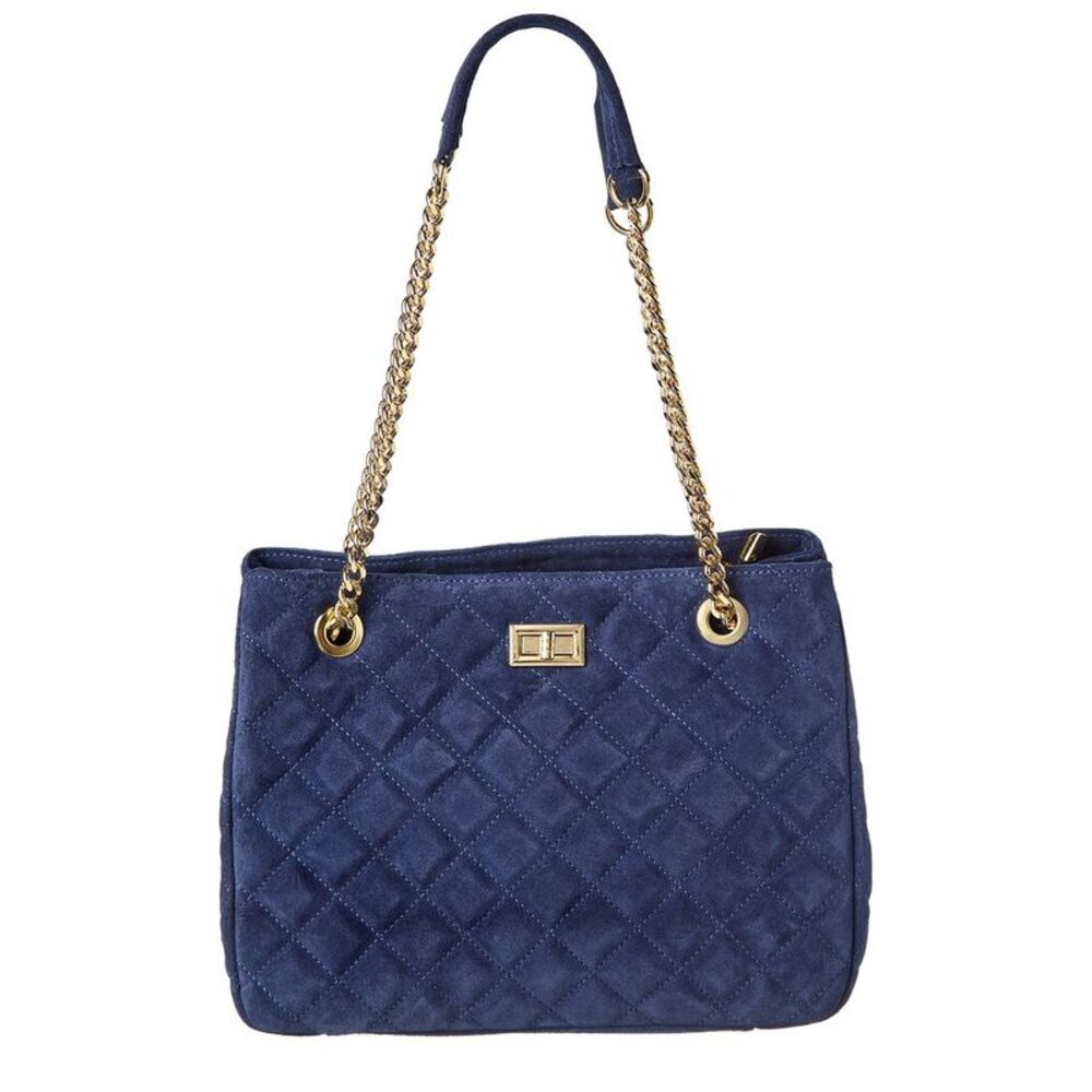 Isabella Rossetti Ravenna Suede Handbag, Blue